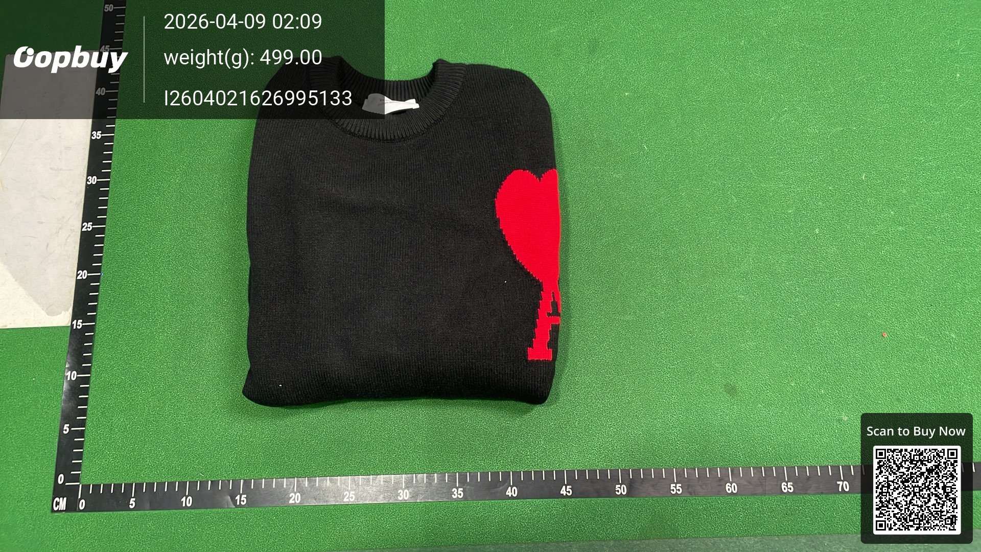Foto QC 7 de Ami Paris Ami de Coeur Crewneck Sweater White