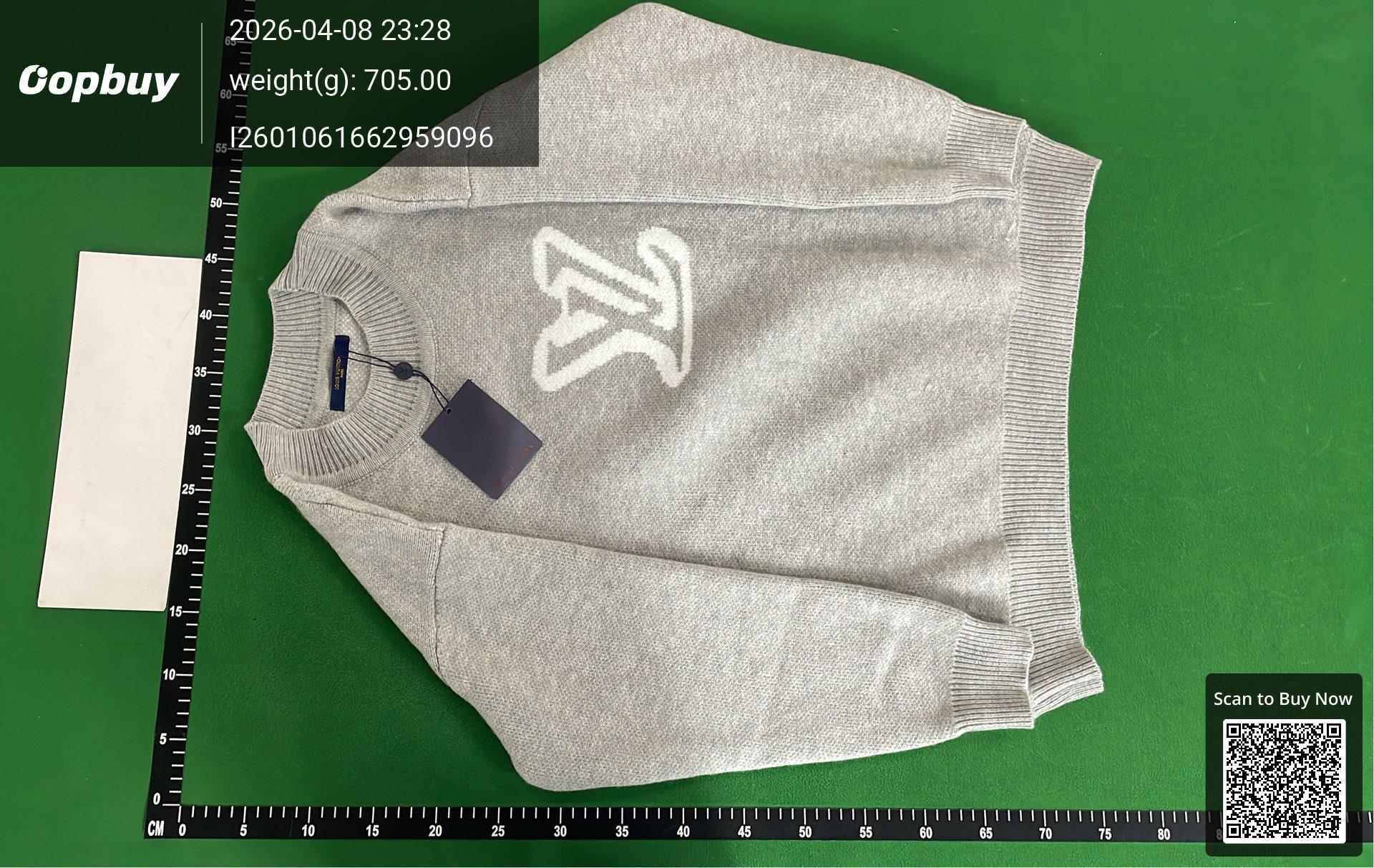 Foto QC 4 de Loewe Crewneck Sweater Anagram Pocket White