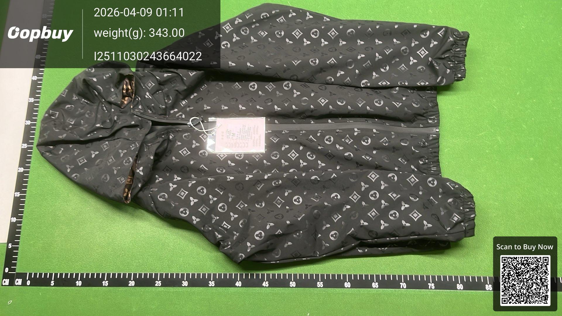 Foto QC 3 de Louis Vuitton Monogram Hooded Jacket Windbreaker Black