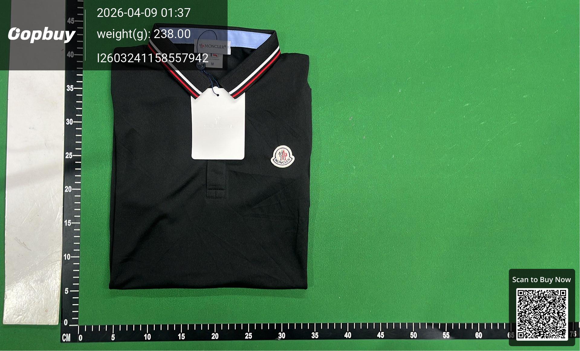 Foto QC 7 de Moncler Shirt Tricolor Tipped Polo Black