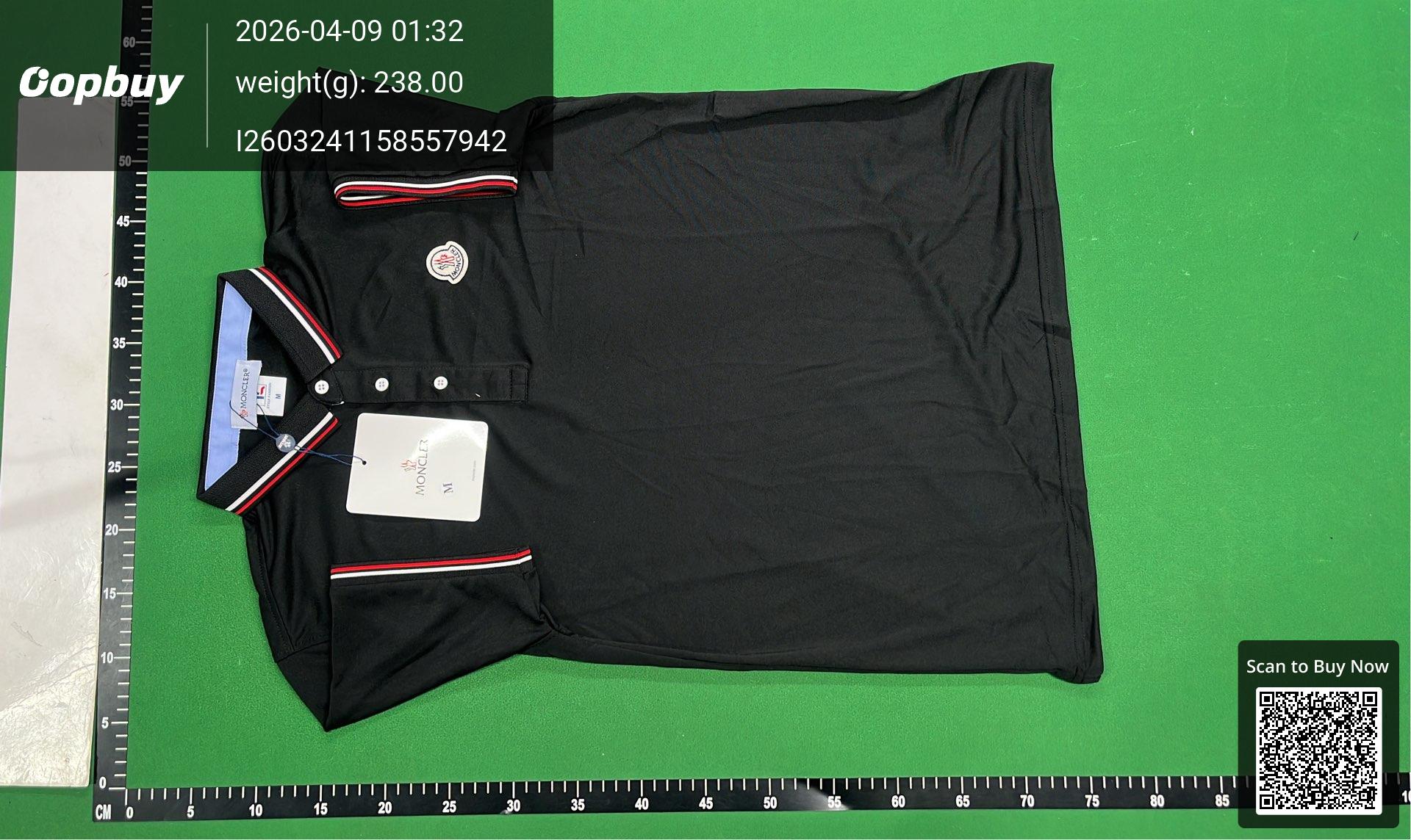 Foto QC 4 de Moncler Shirt Tricolor Tipped Polo Black