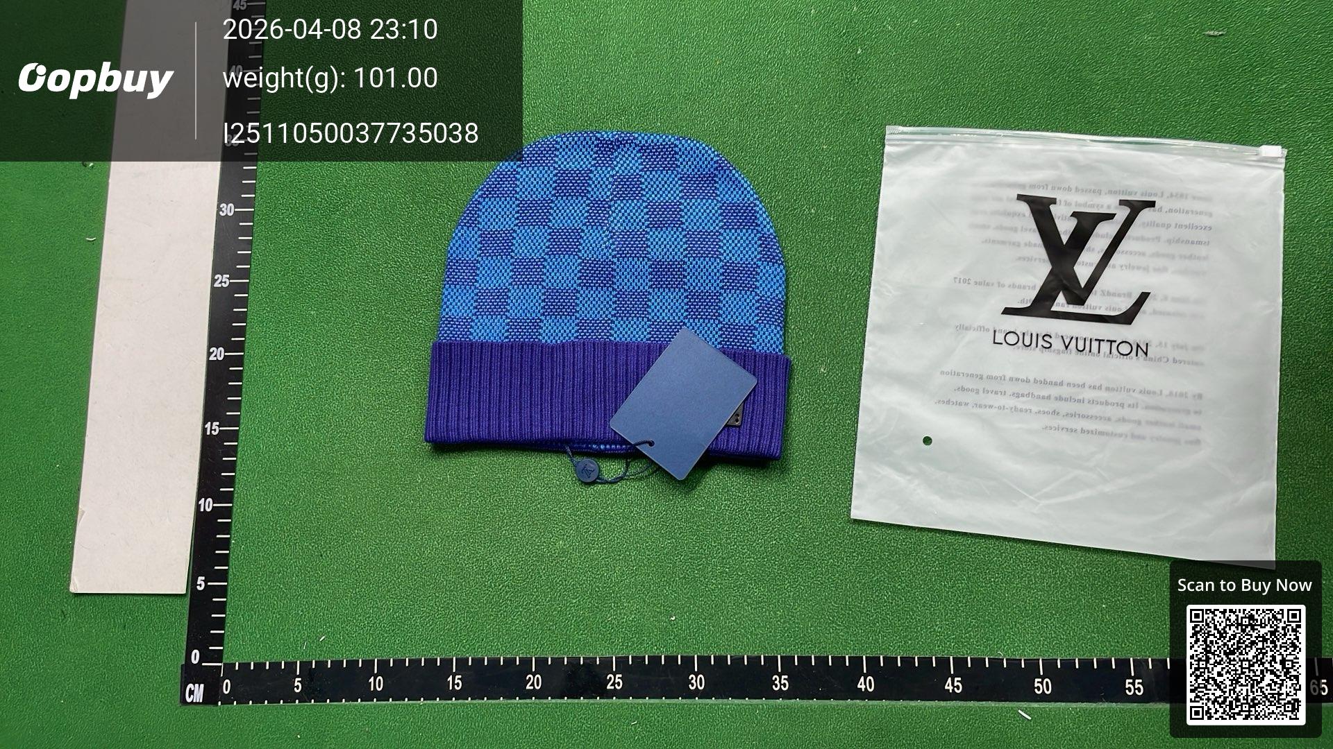 Foto QC 6 de Louis Vuitton Petit Damier Beanie Cobalt