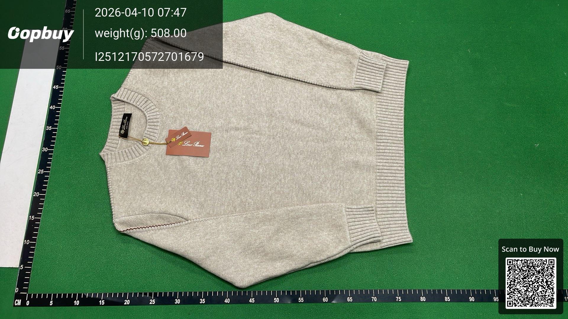 Foto QC 3 de Loro Piana Crewneck Sweater Knitted Wool Beige