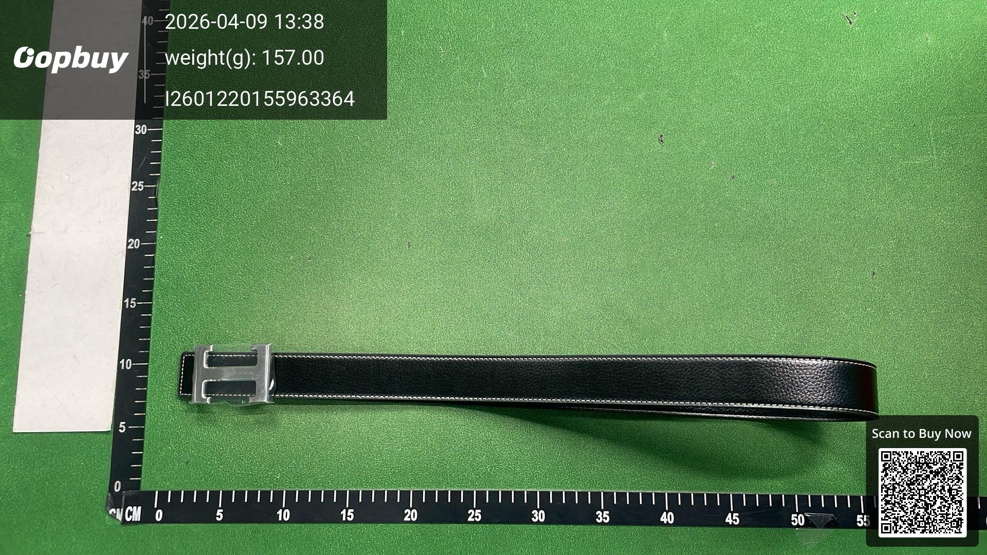 Foto QC 8 de Hermes H Belt Reversible Belt White Black