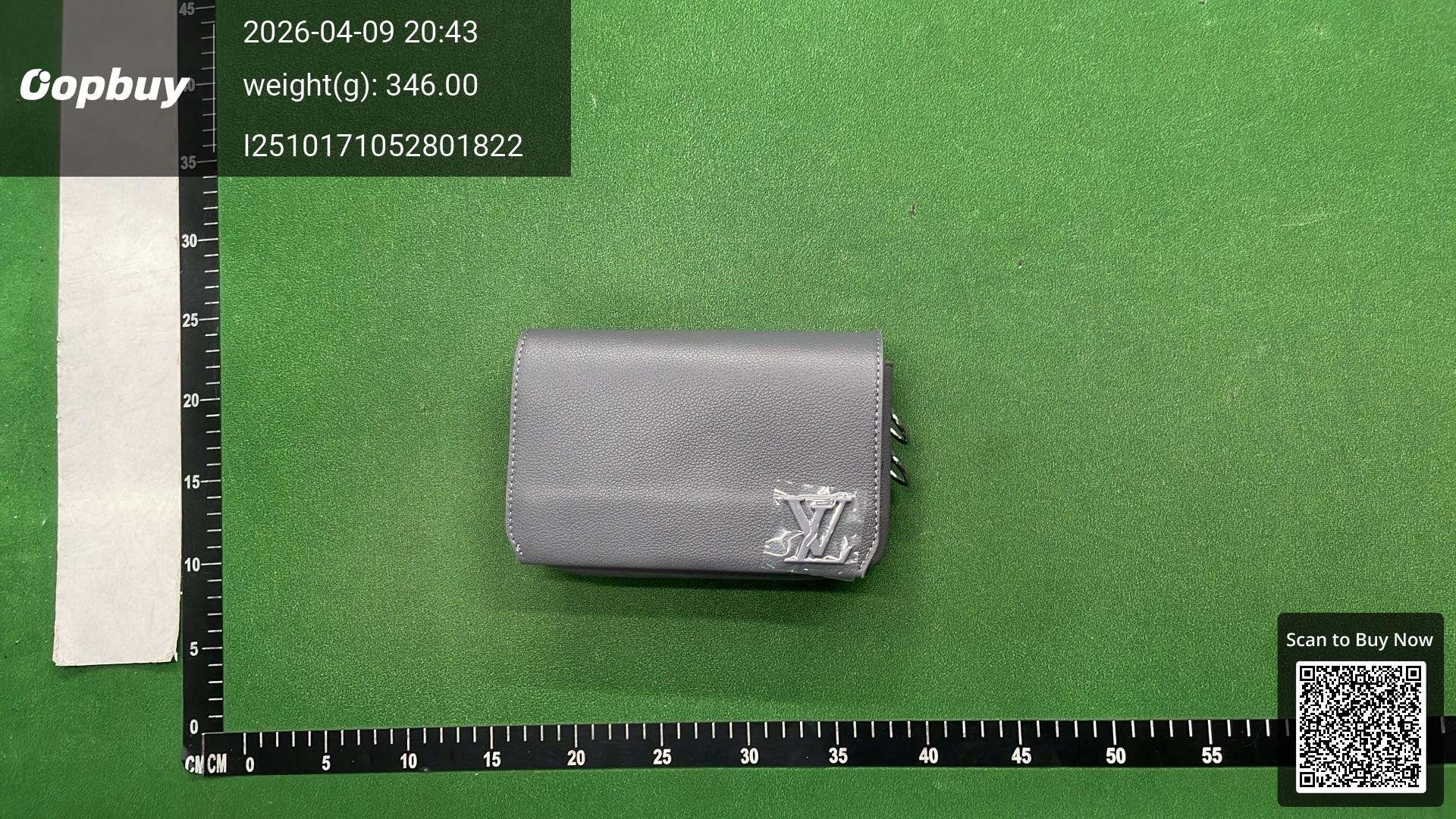 Foto QC 7 de Louis Vuitton LV Aerogram Messenger 21 Grey Grained Leather
