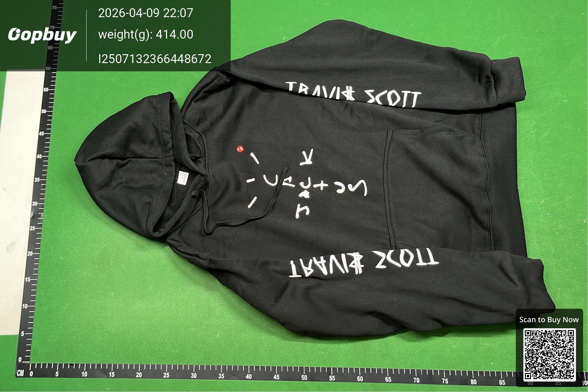 Foto QC 3 de Cactus Jack Travis Scott Hoodie Logo Heather Grey