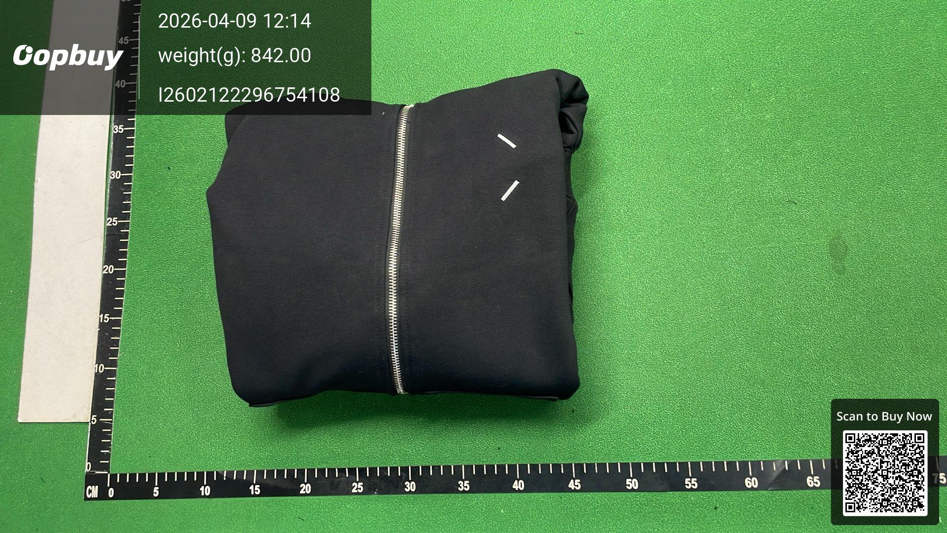 Foto QC 7 de Maison Margiela Diagonal Zipper Hoodie Black
