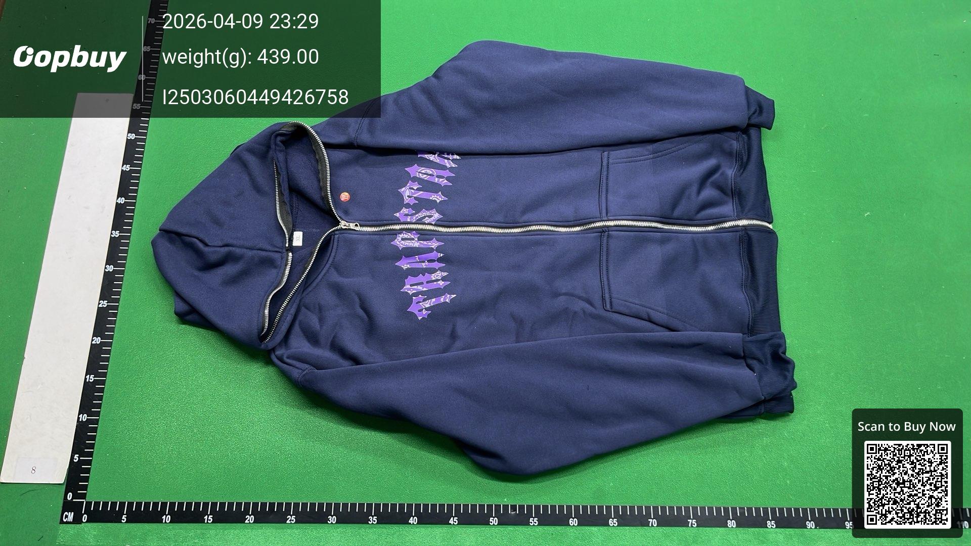 Foto QC 3 de Trapstar Hoodie Gothic Logo Paisley White