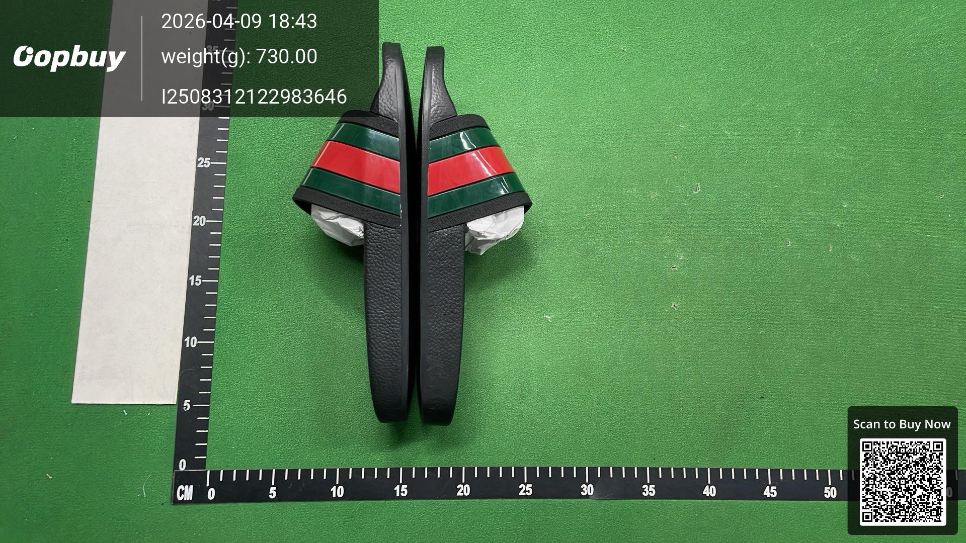 Foto QC 5 de Gucci Slide Sandal Rubber Web Black 429469 GIB10 1098