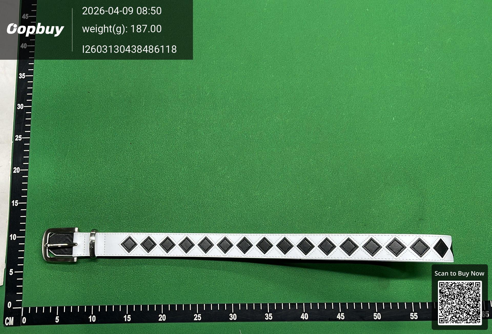 Foto QC 7 de Stussy Leather Belt Checkerboard