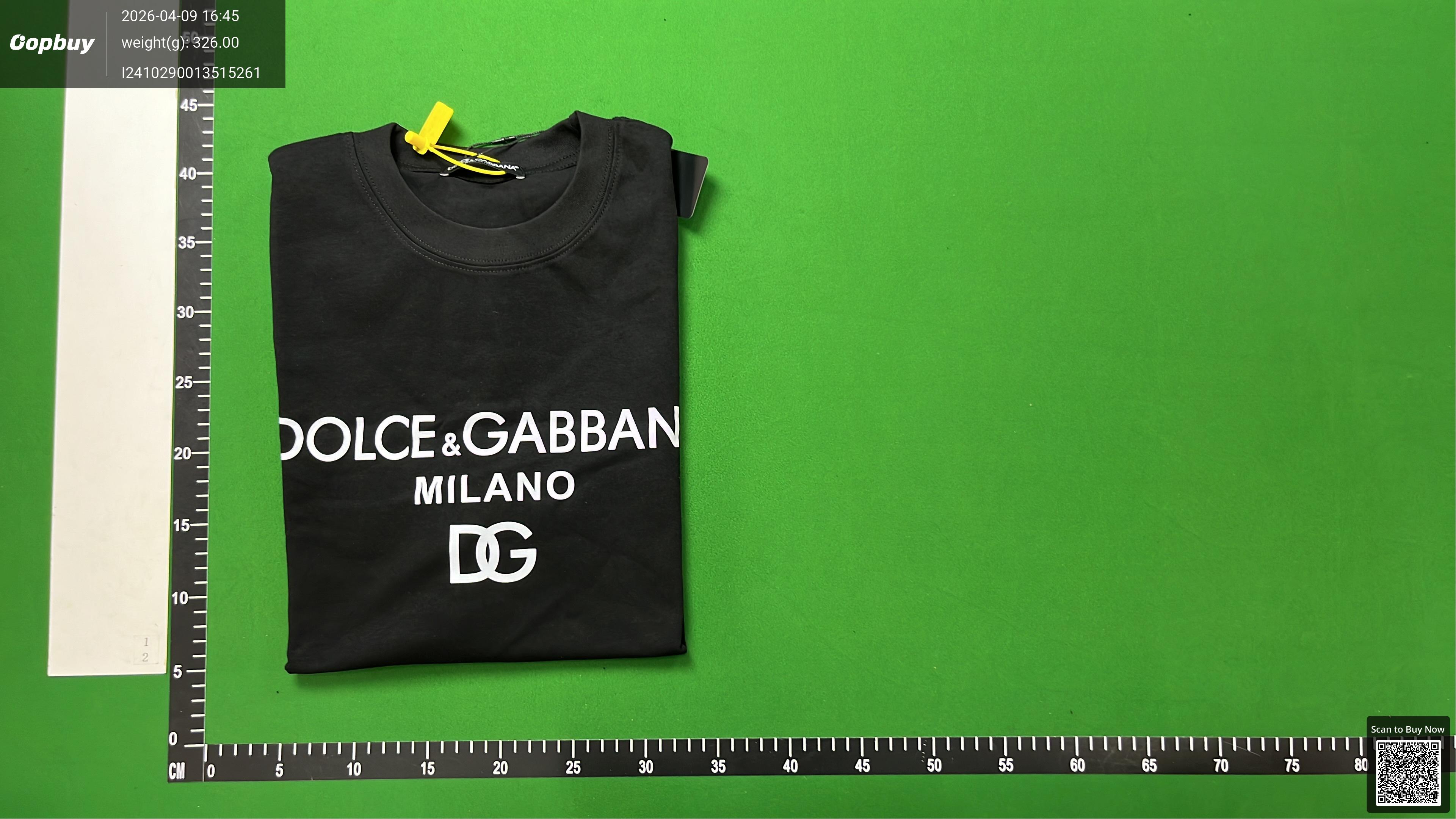 Foto QC 7 de Dolce & Gabbana T-shirt Milano DG Logo Print Black