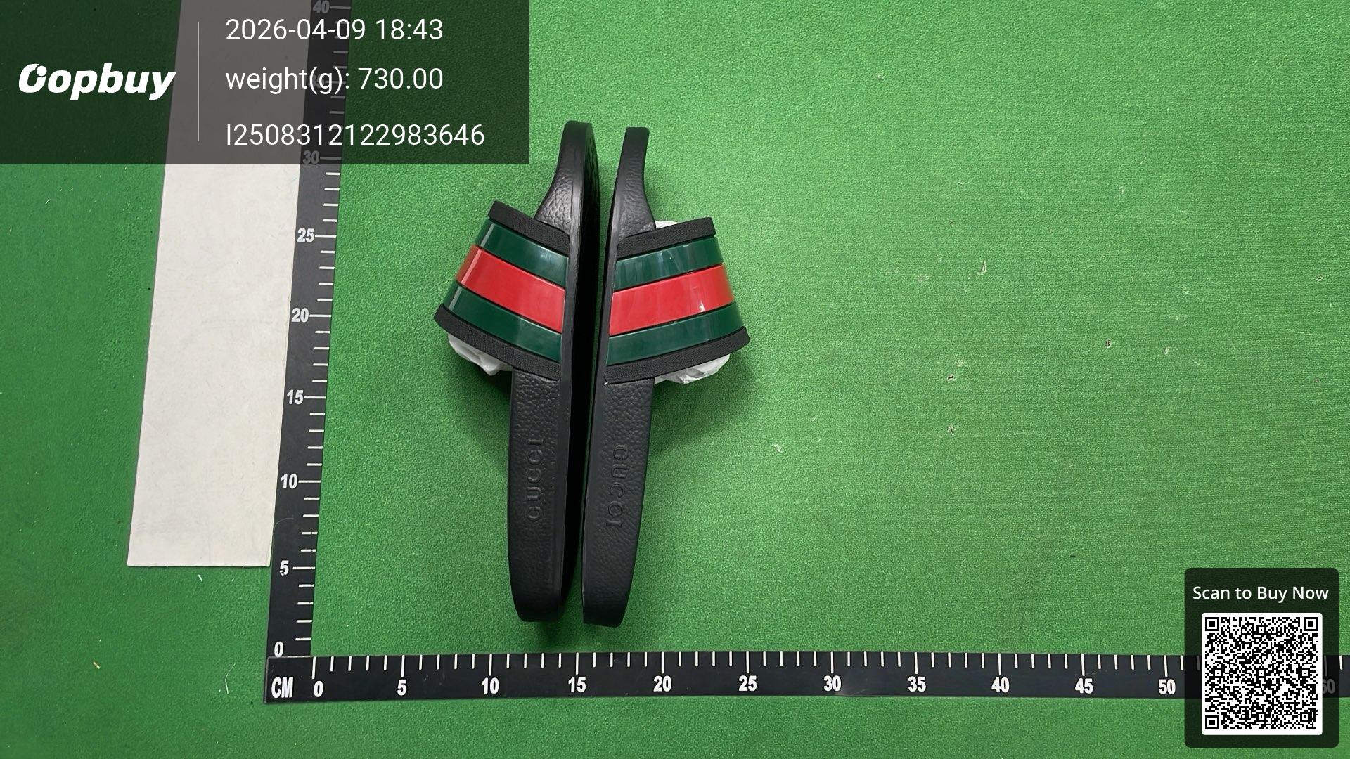 Foto QC 8 de Gucci Slide Sandal Rubber Web Black 429469 GIB10 1098