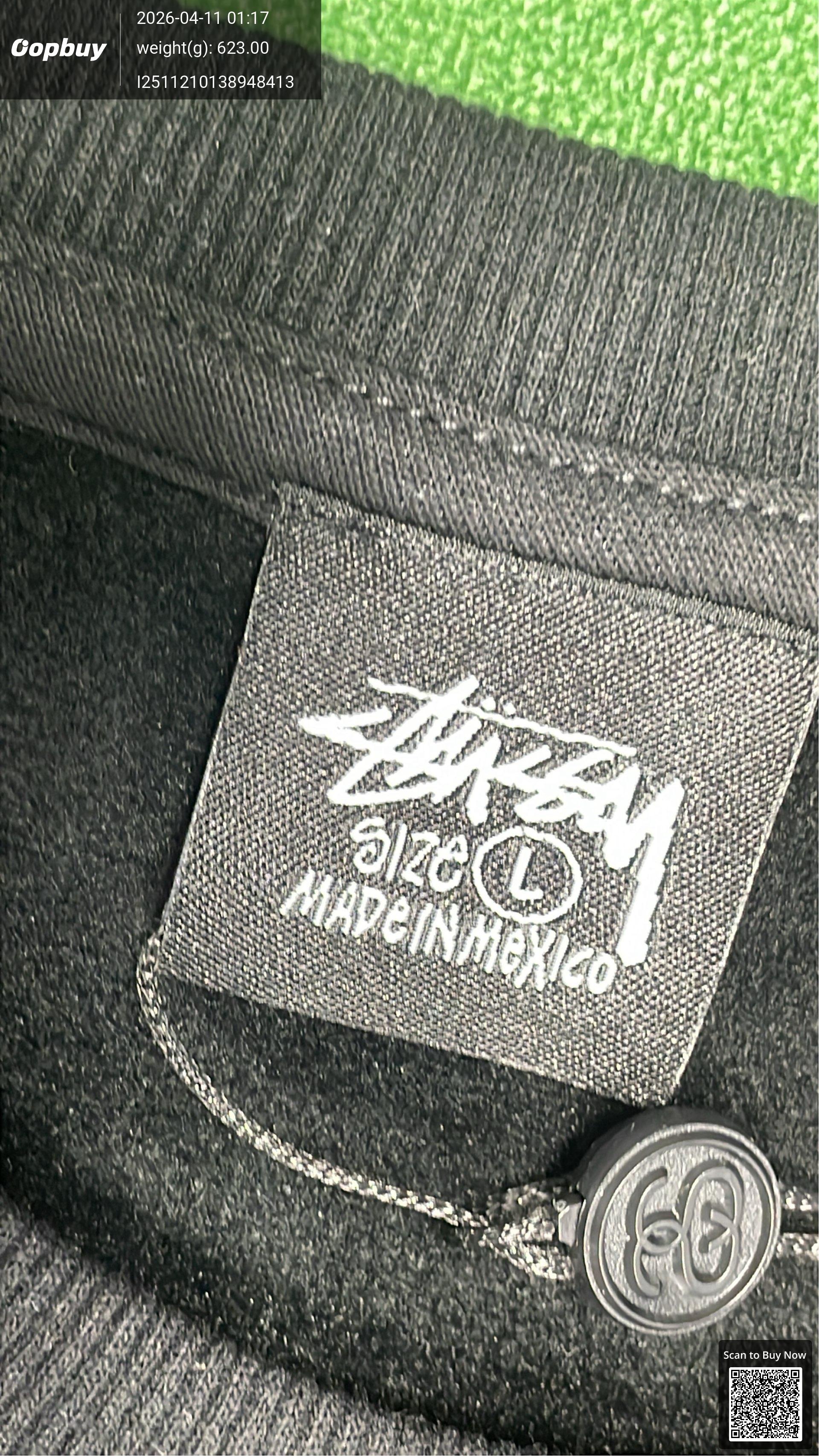 Foto QC 1 de Stussy Sweatshirt Pixel Collegiate Logo Black