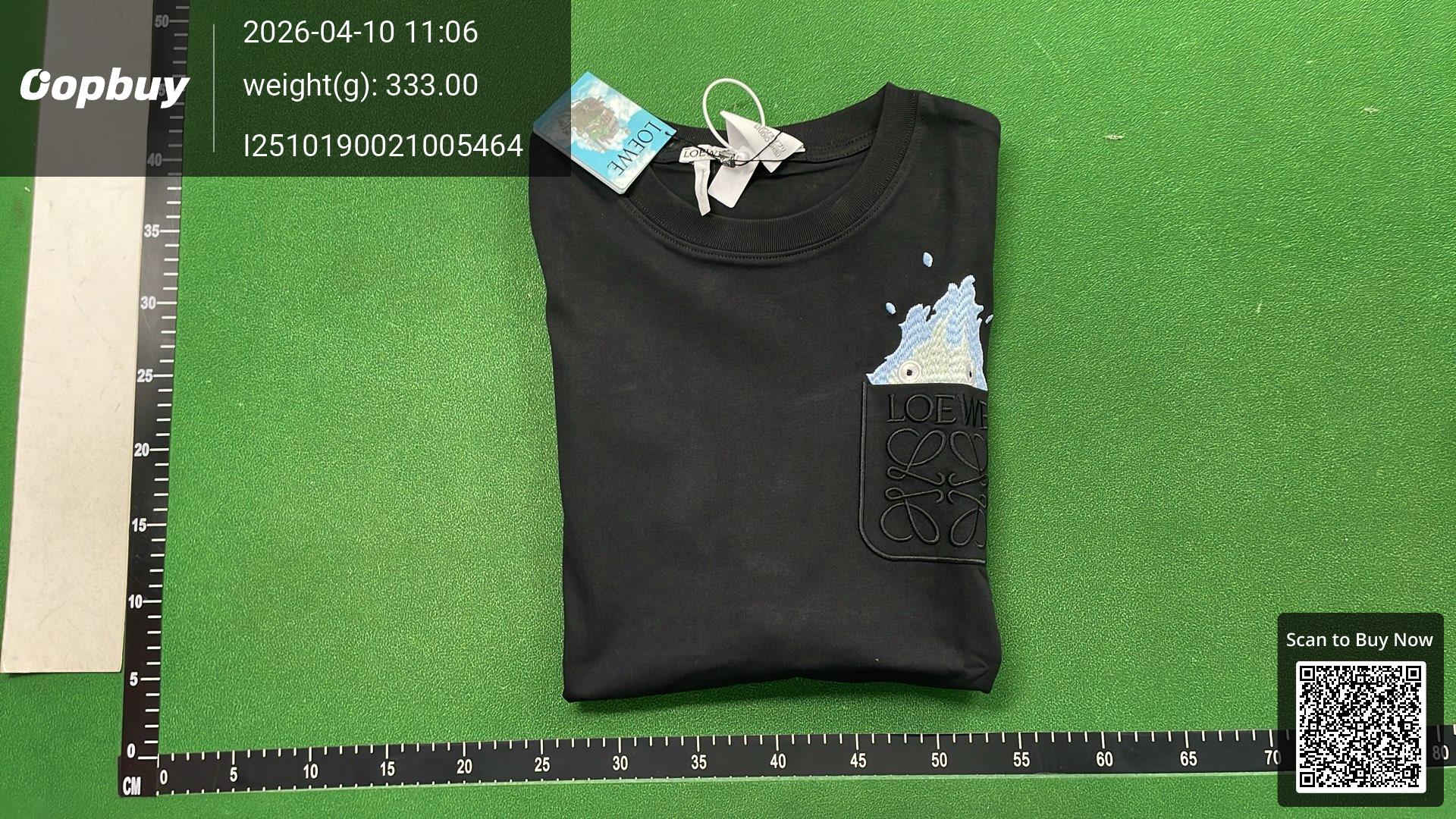 Foto QC 7 de Loewe T-shirt Embroidered Multicolor Anagram Red
