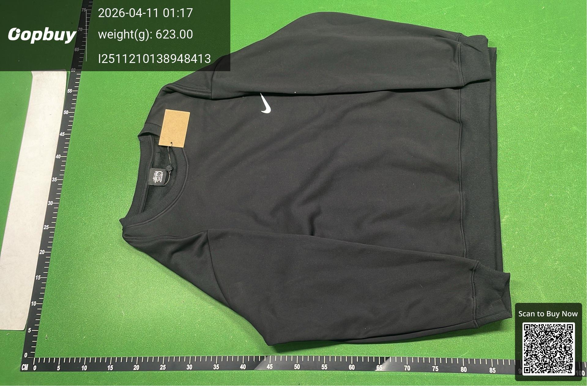Foto QC 3 de Stussy Sweatshirt Pixel Collegiate Logo Black