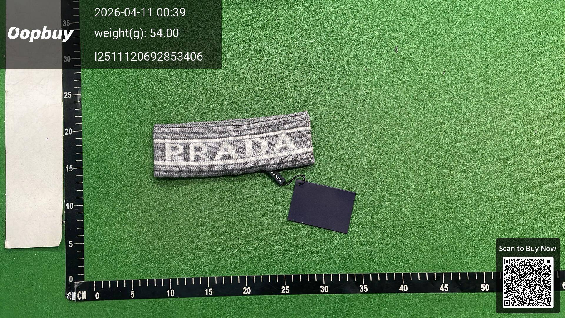 Foto QC 7 de Prada Logo Headband Grey