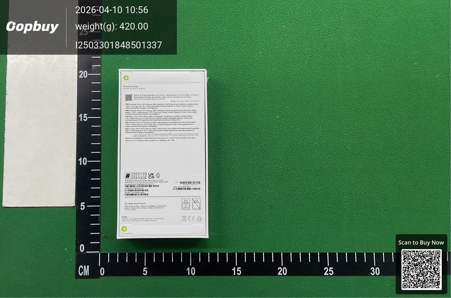 Foto QC 3 de Apple iPhone 16 Pro Max White Titanium