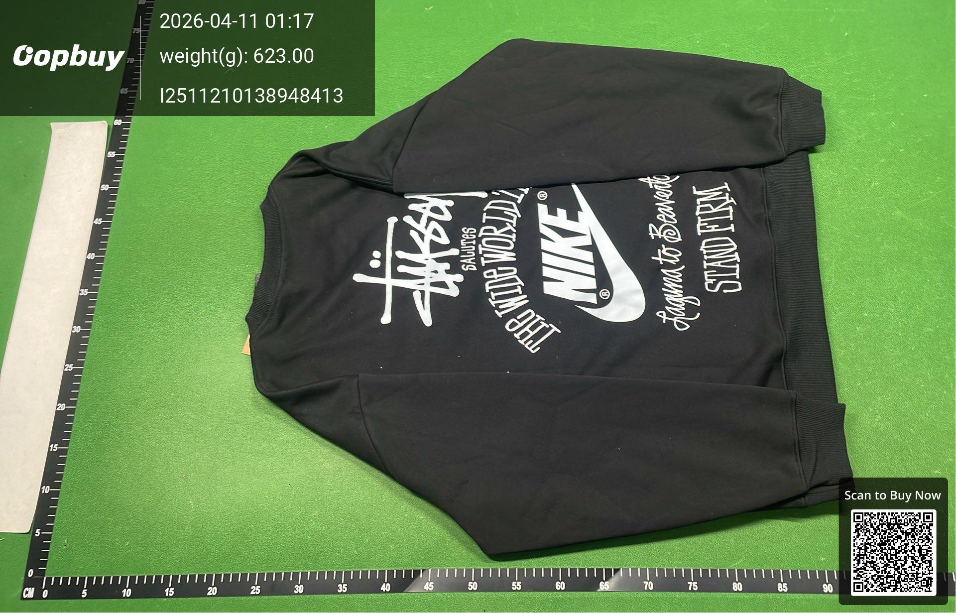 Foto QC 6 de Stussy Sweatshirt Pixel Collegiate Logo Black