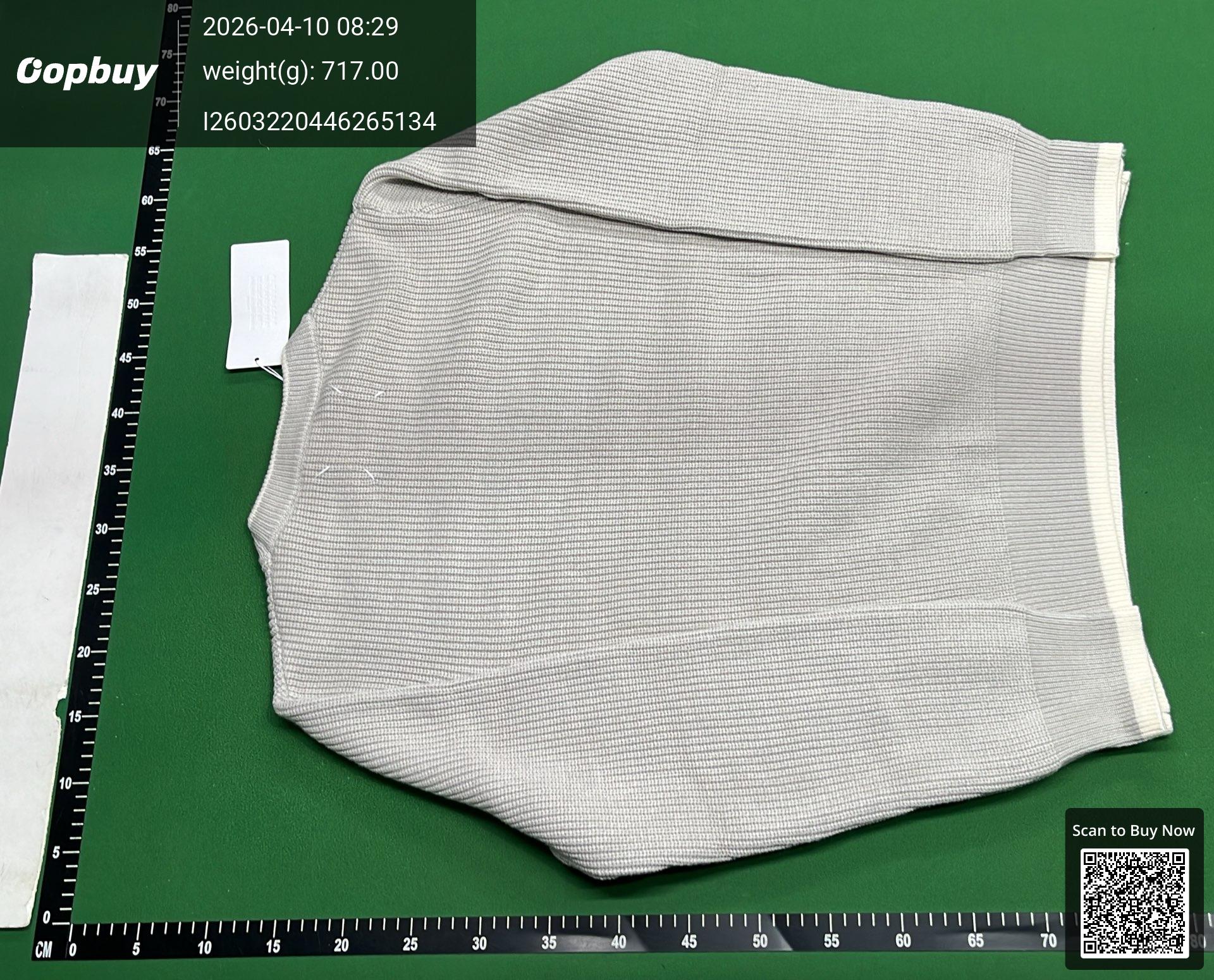 Foto QC 5 de Maison Margiela Crewneck Sweater Ribbed Wool Grey