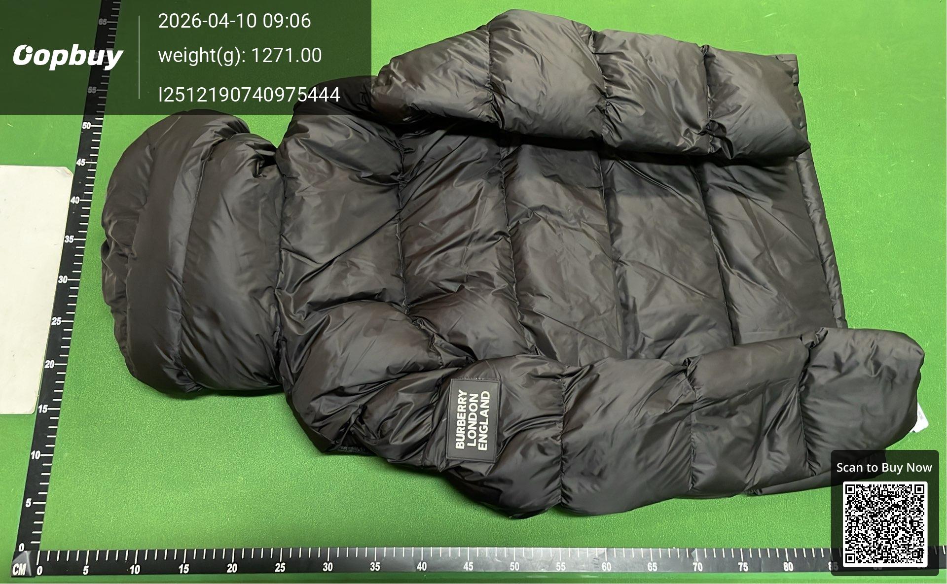 Foto QC 5 de Burberry Down Puffer Jacket Detachable Sleeves Black