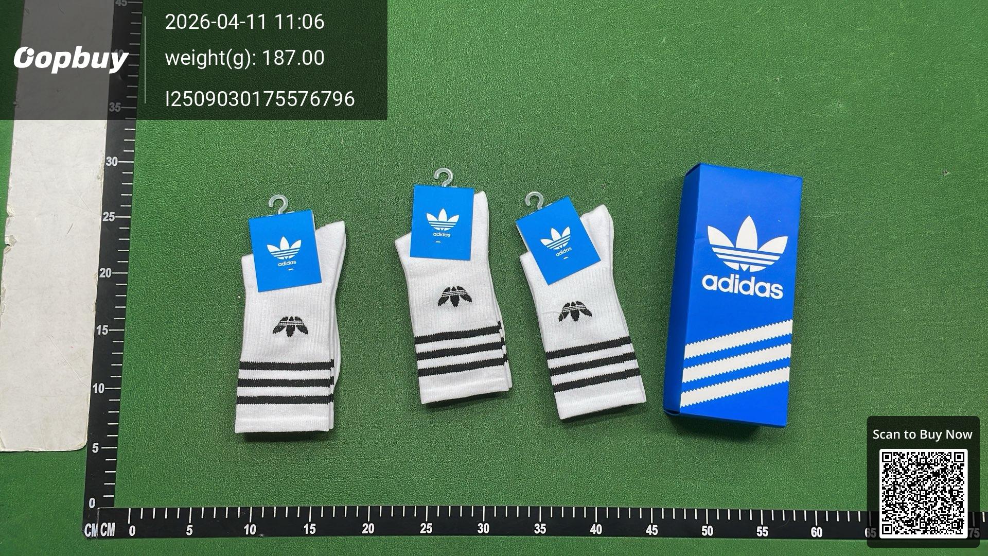 Foto QC 6 de adidas Originals Crew Socks Trefoil Black White