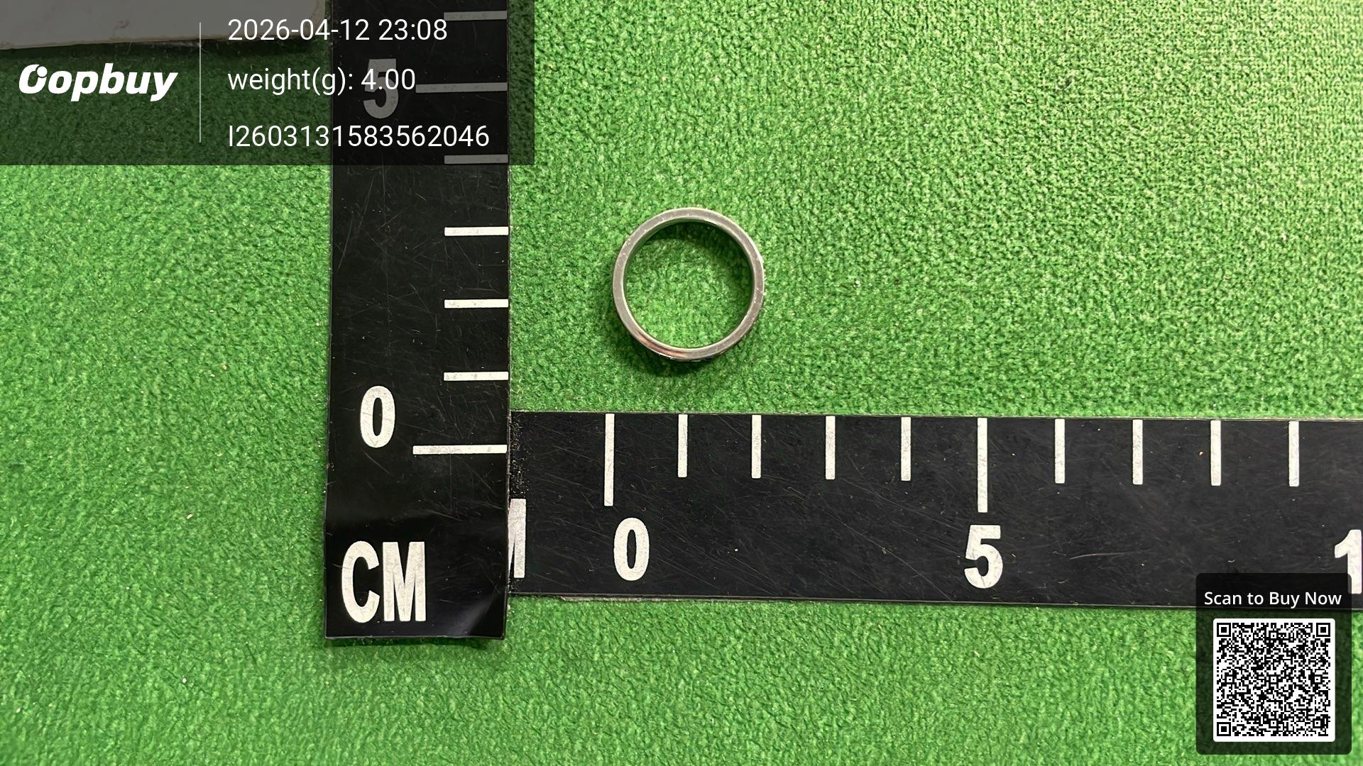 Foto QC 5 de Other Ring Titanium Steel Zircon Silver Blue
