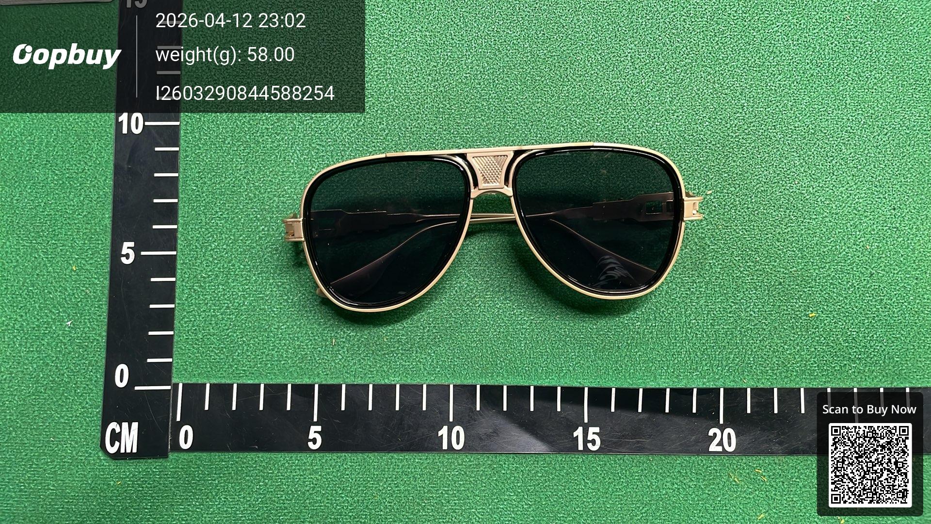 Foto QC 6 de Other Aviator Metal Acetate Sunglasses Black Silver Grey