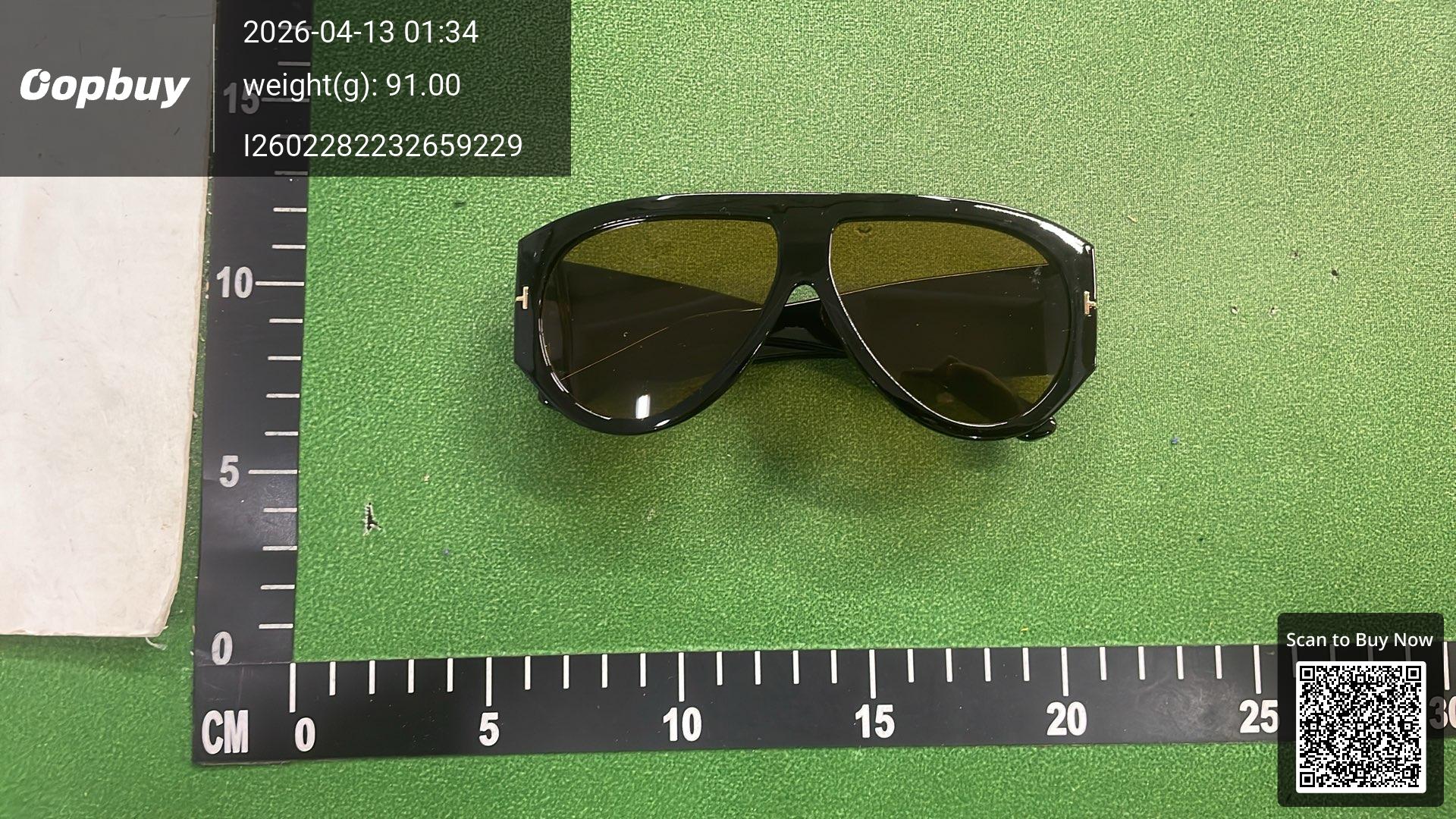 Foto QC 1 de Other Oversized Aviator Acetate Sunglasses Black Pink (T22031)