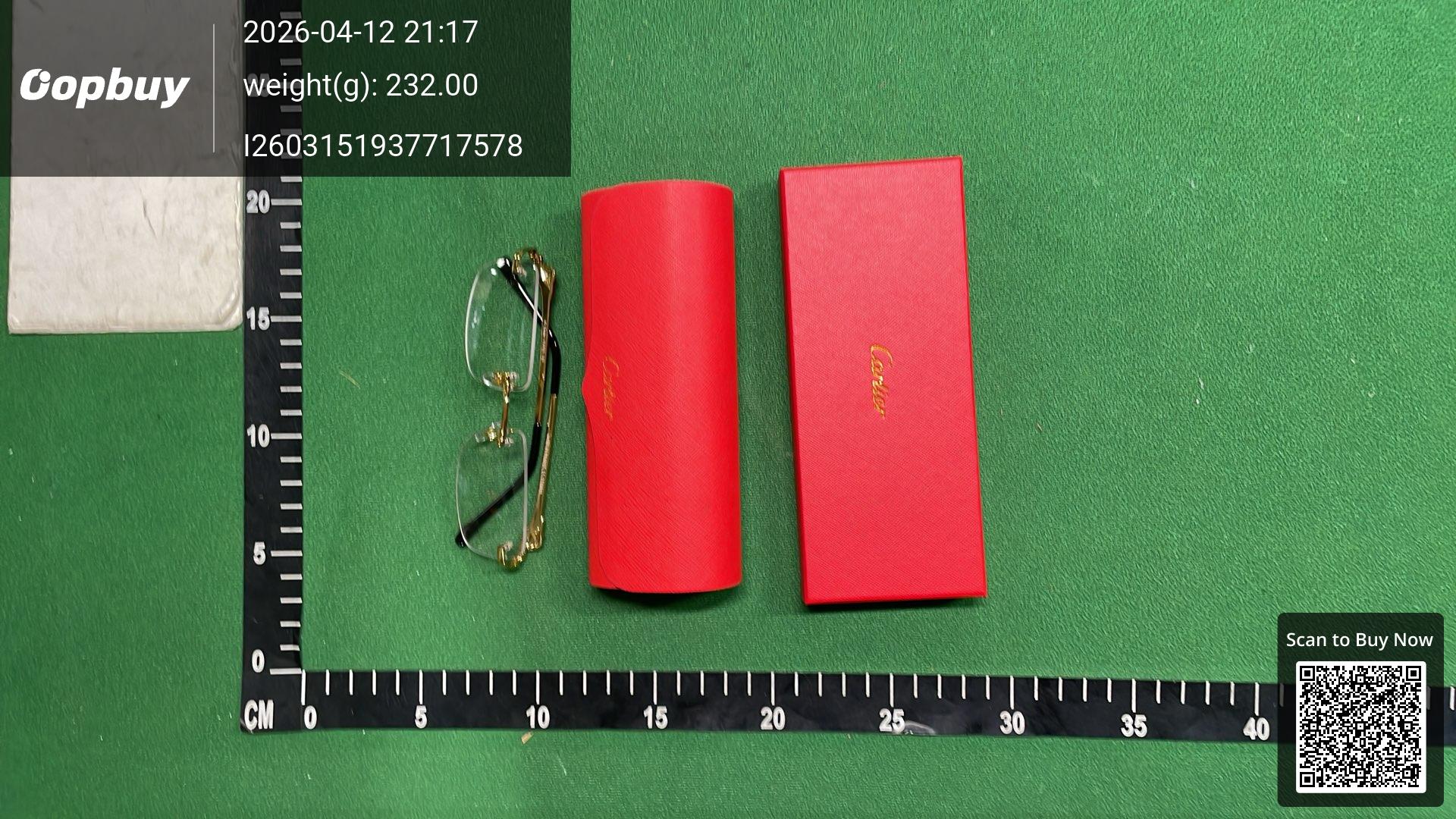 Foto QC 5 de Cartier C Décor Rimless Square-Frame Metal Sunglasses Gold Havana Grey (CT0045S-001)