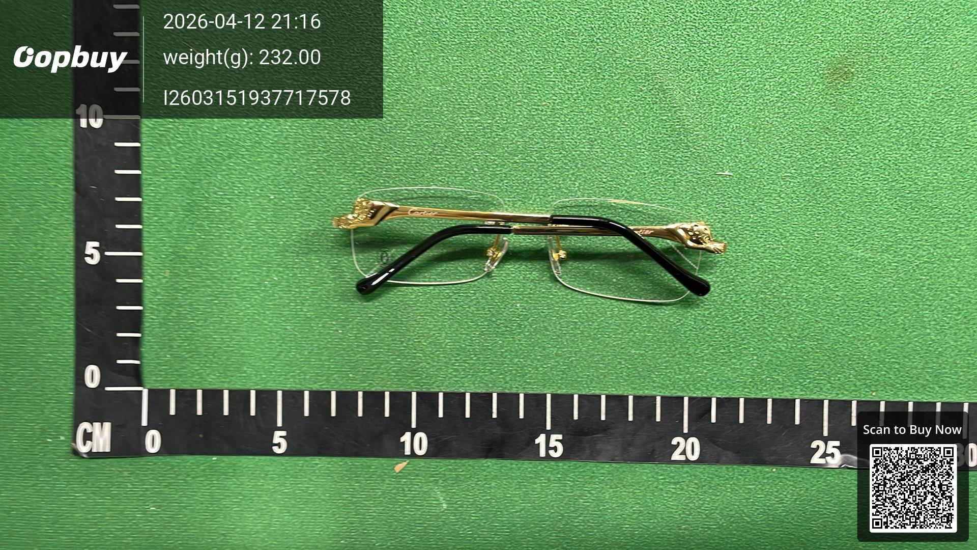 Foto QC 4 de Cartier C Décor Rimless Square-Frame Metal Sunglasses Gold Havana Grey (CT0045S-001)