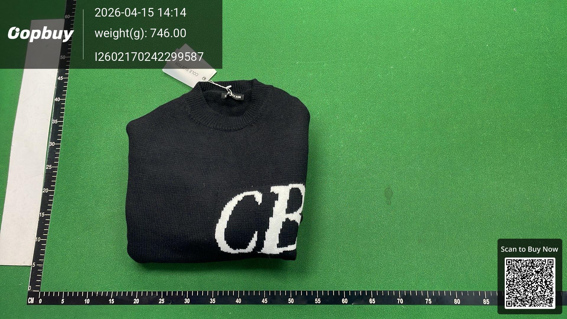 Foto QC 7 de Cole Buxton Crewneck Sweater Logo Jacquard White
