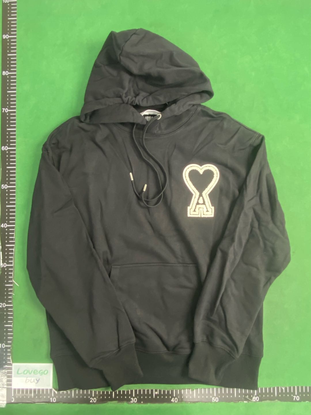 Foto QC 4 de Ami Paris Hoodie Big Heart Black