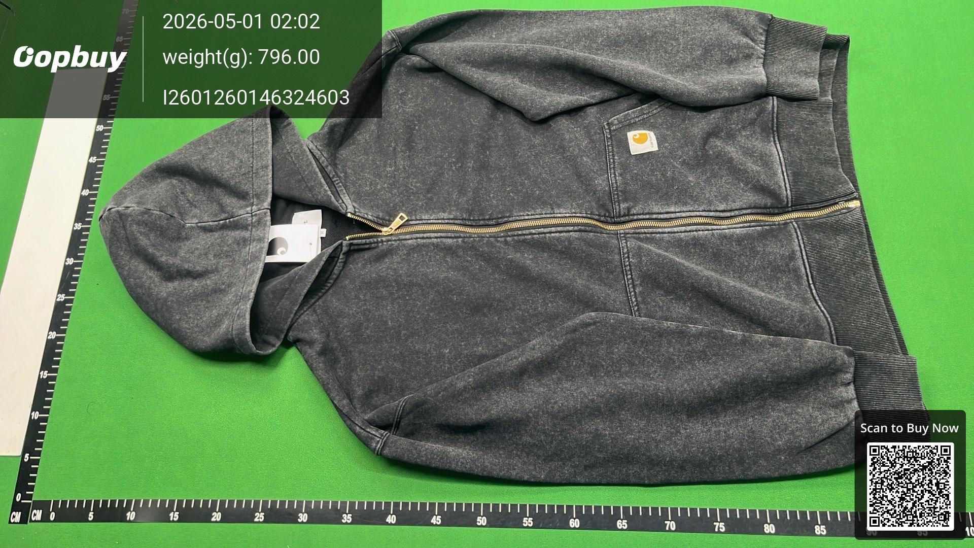 Foto QC 8 de Carhartt WIP Zip Sweater Hoodie Brown