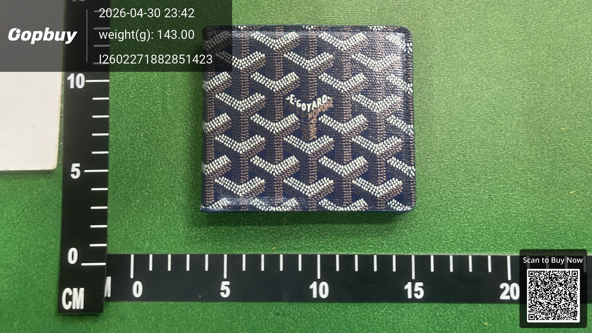 Foto QC 1 de Goyard Bifold Wallet Goyardine Canvas Green