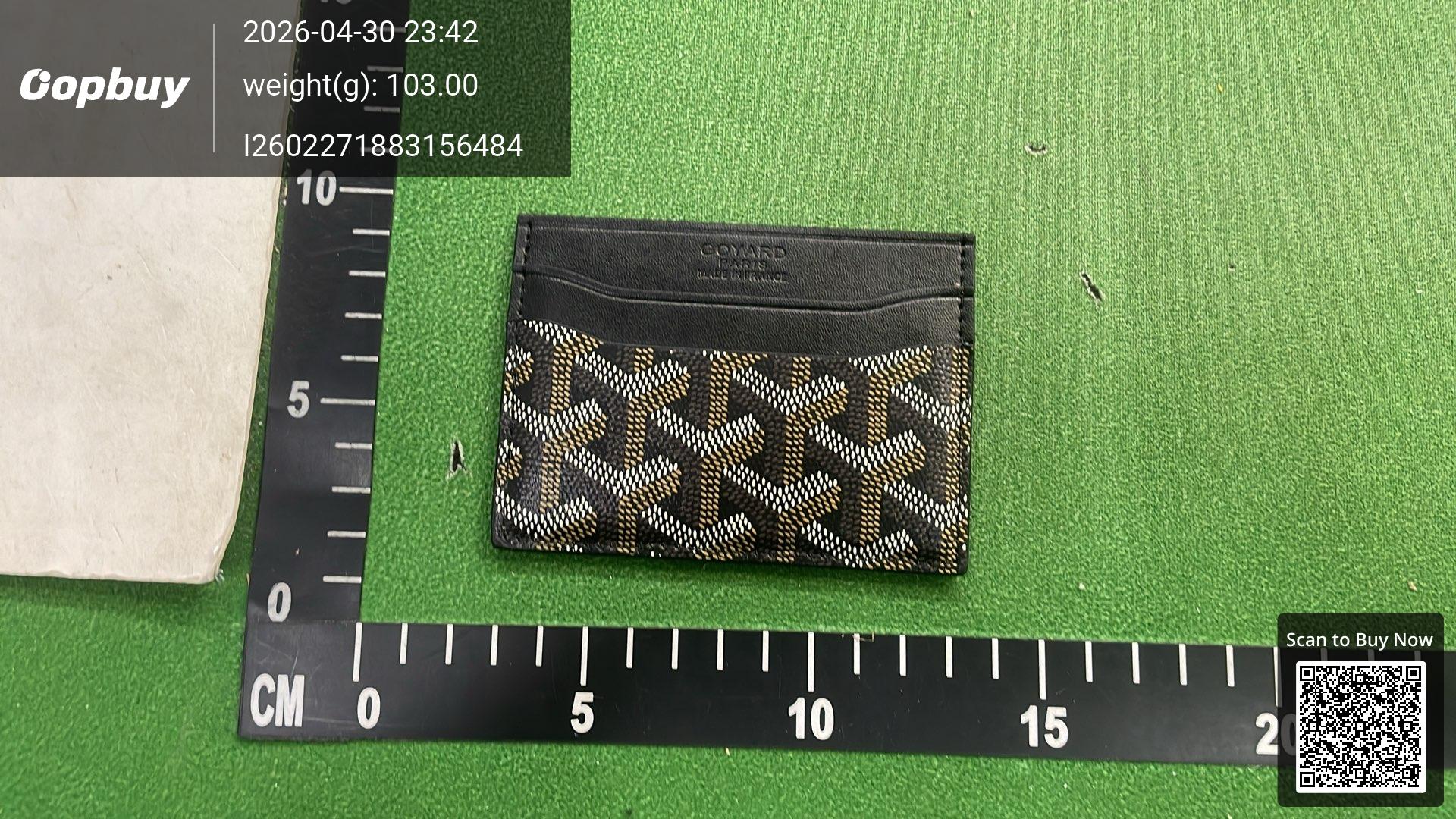 Foto QC 8 de Goyard Bifold Wallet Goyardine Canvas Green