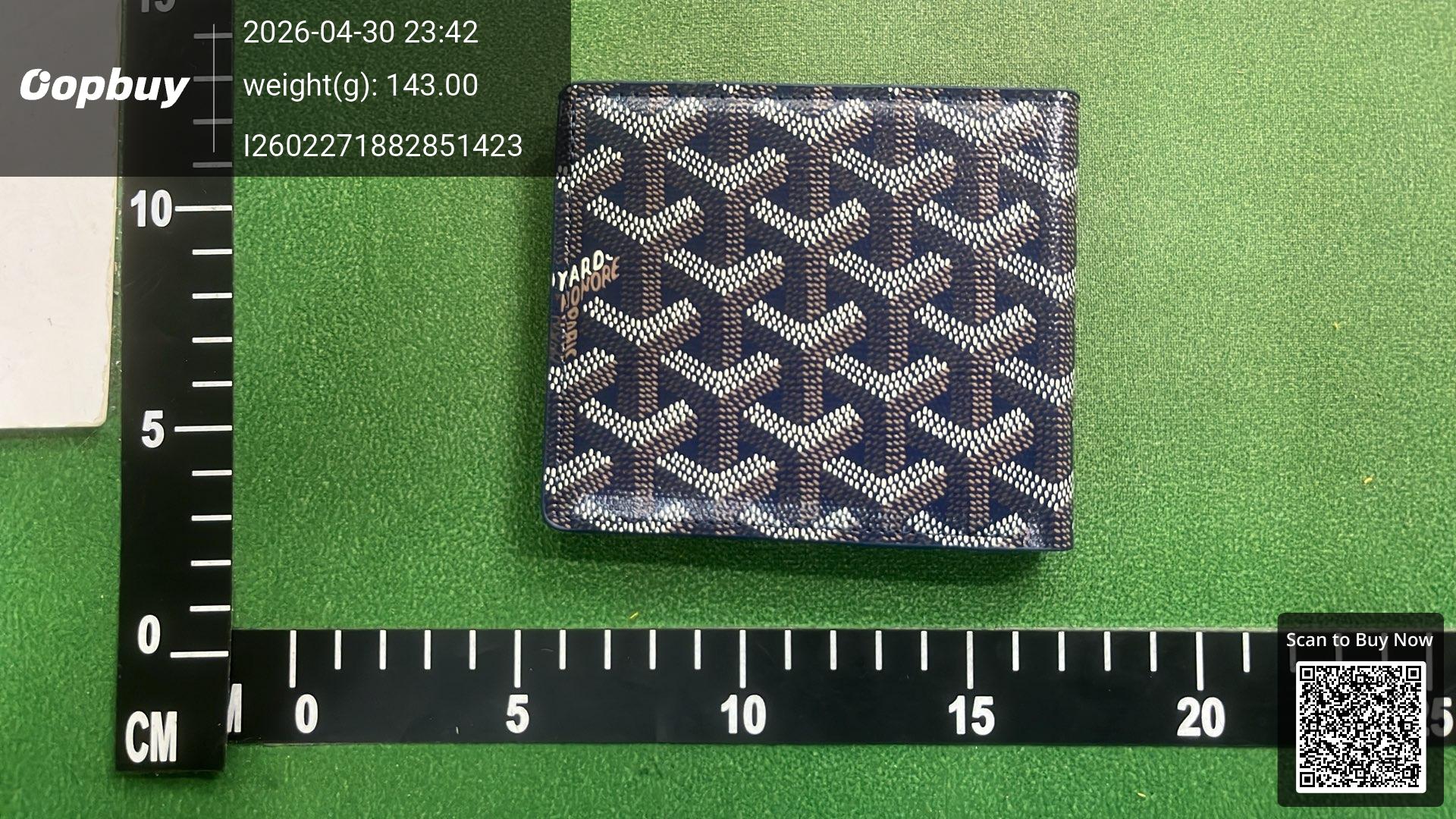 Foto QC 4 de Goyard Bifold Wallet Goyardine Canvas Green