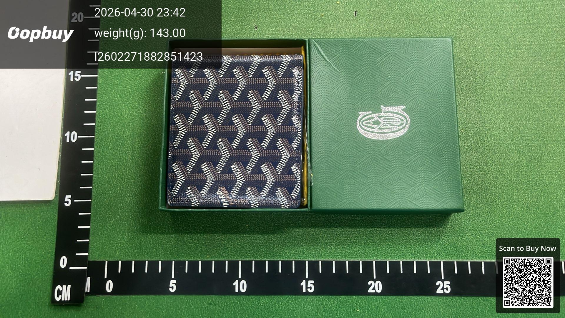Foto QC 5 de Goyard Bifold Wallet Goyardine Canvas Green