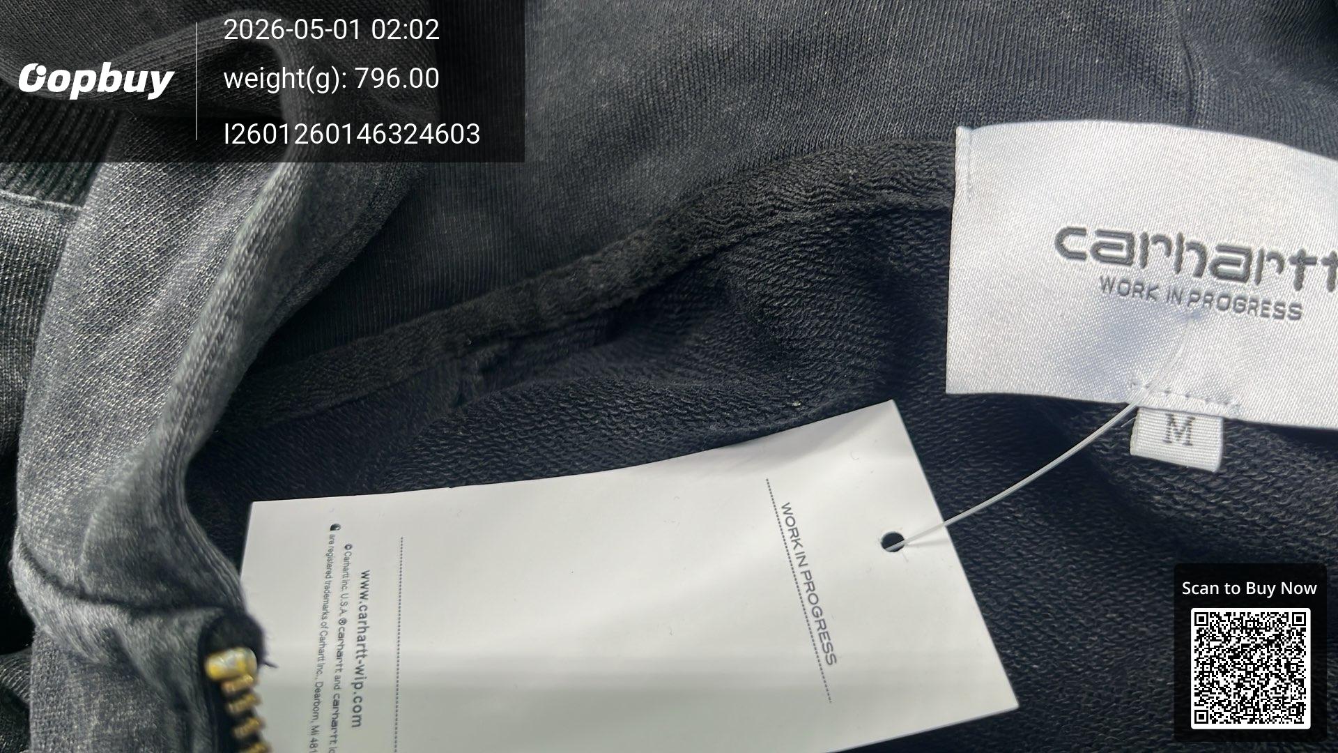 Foto QC 6 de Carhartt WIP Zip Sweater Hoodie Brown