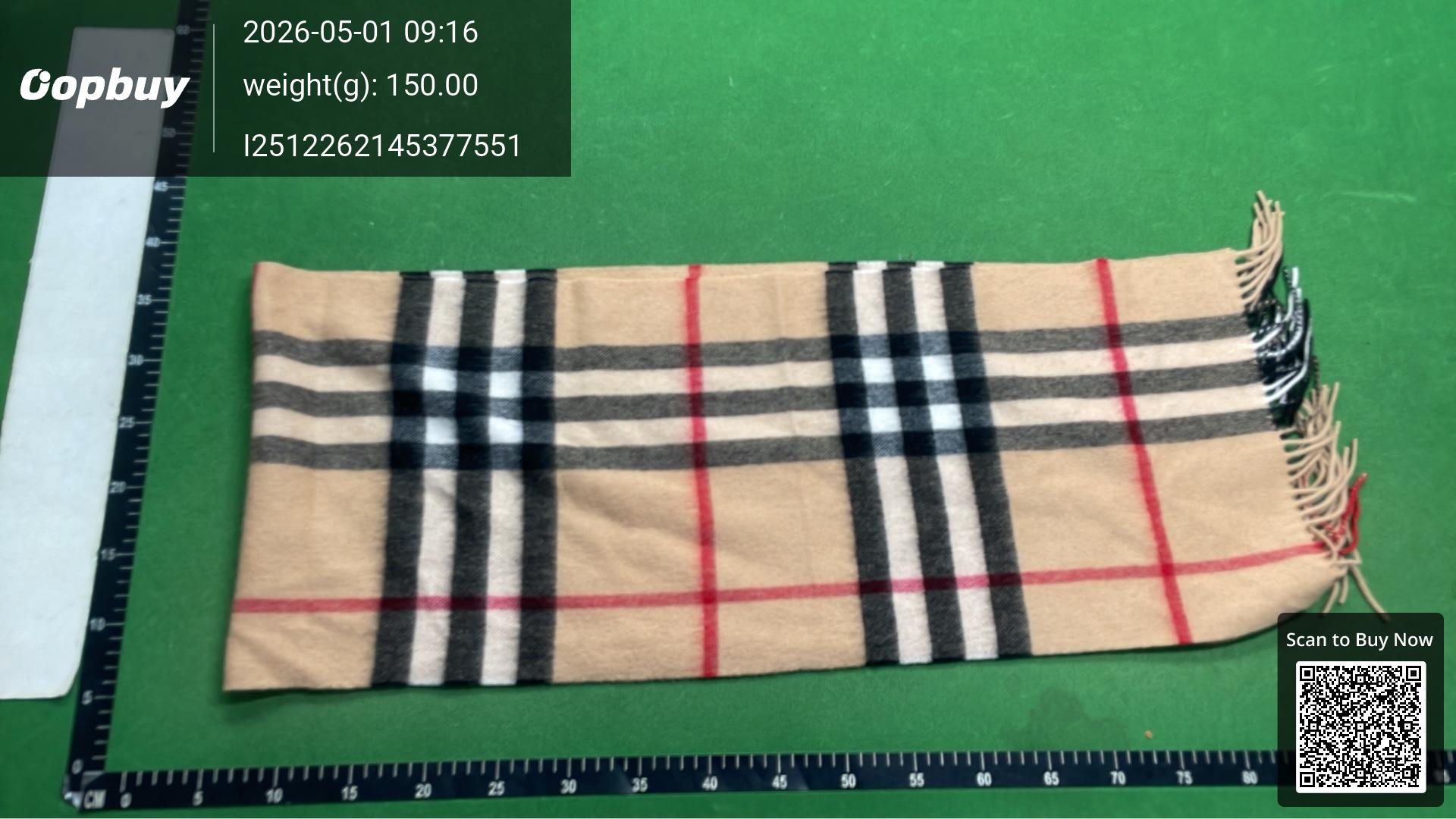 Foto QC 4 de Burberry Scarf Check Light Blue