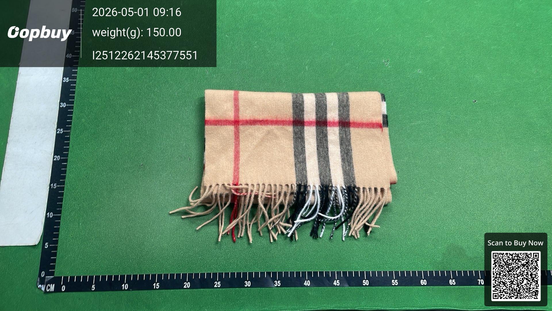 Foto QC 8 de Burberry Scarf Check Light Blue
