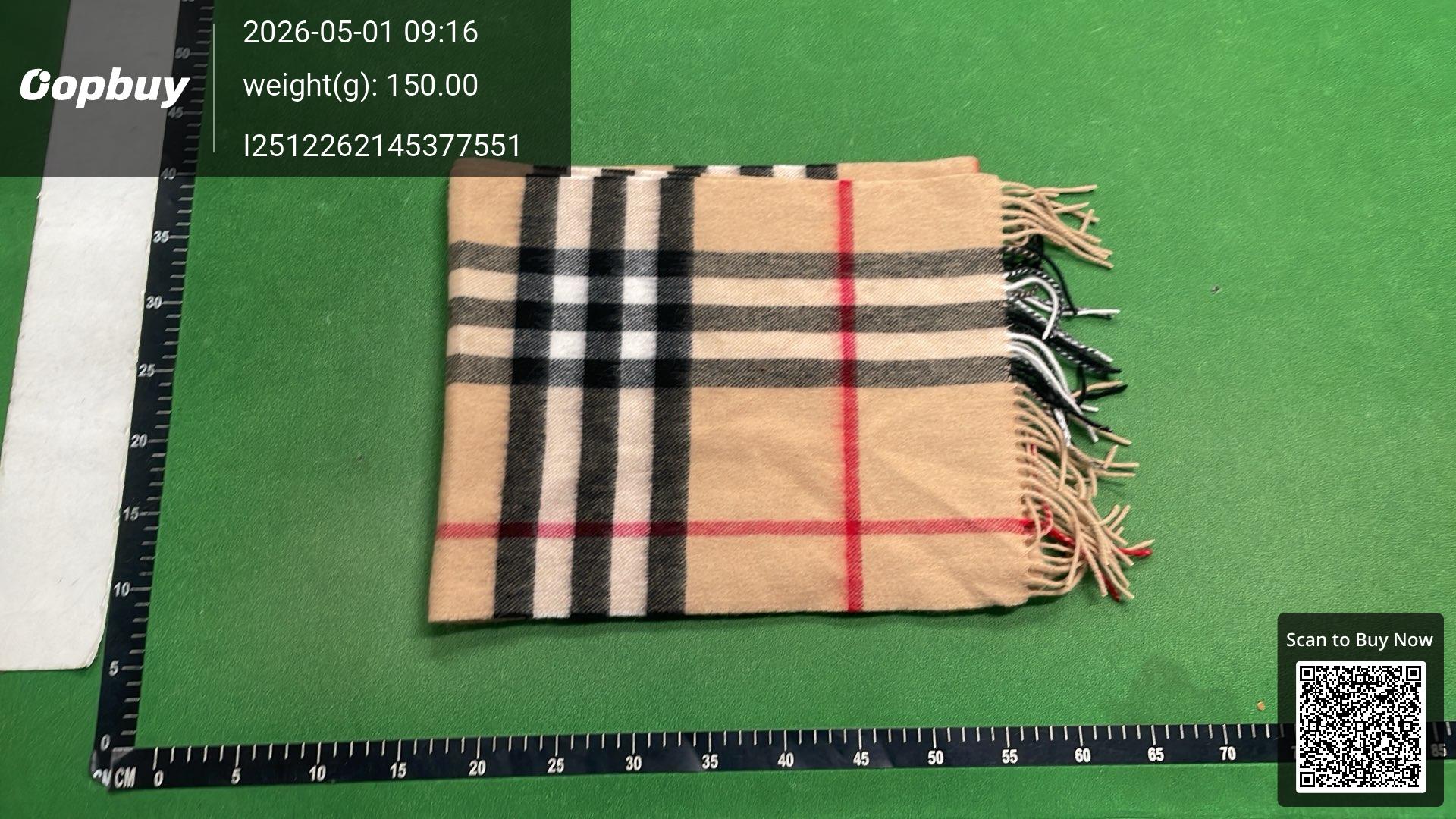Foto QC 5 de Burberry Scarf Check Light Blue