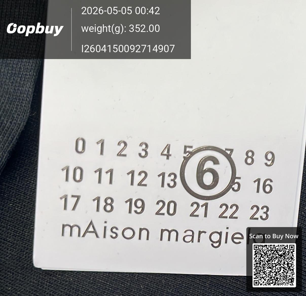 Foto QC 6 de Maison Margiela T-shirt Numeric Logo Olive Green