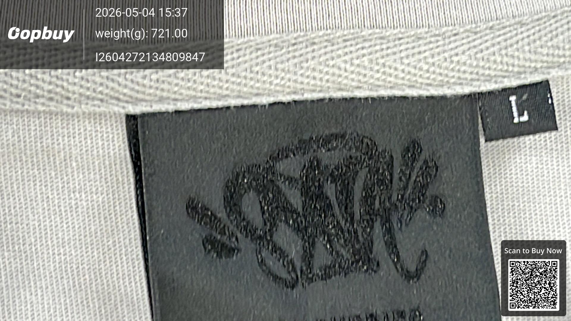 Foto QC 5 de Revenge Syna World Hoodie Embroidered Logo Zip Up Grey
