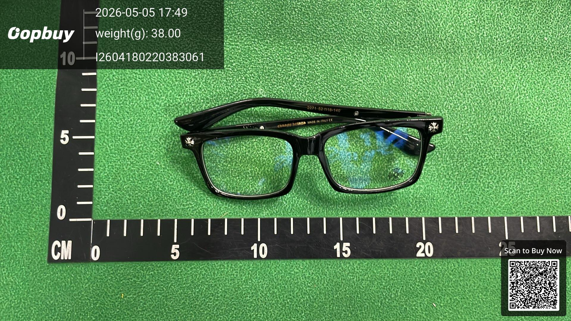Foto QC 1 de Chrome Hearts Square-Frame Acetate Eyeglasses Clear (2271)
