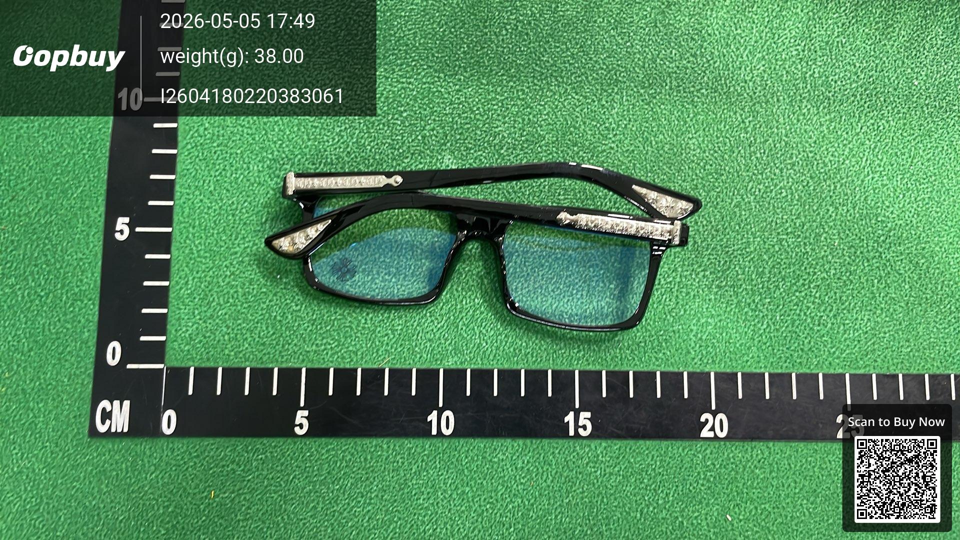 Foto QC 3 de Chrome Hearts Square-Frame Acetate Eyeglasses Clear (2271)