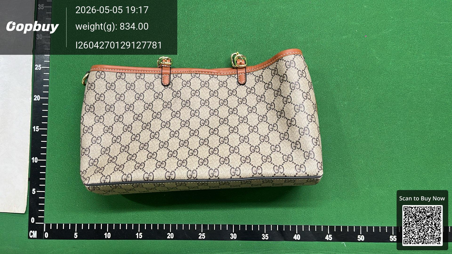 Foto QC 2 de Gucci Ophidia Medium Tote Bag Beige/White GG Supreme Canvas