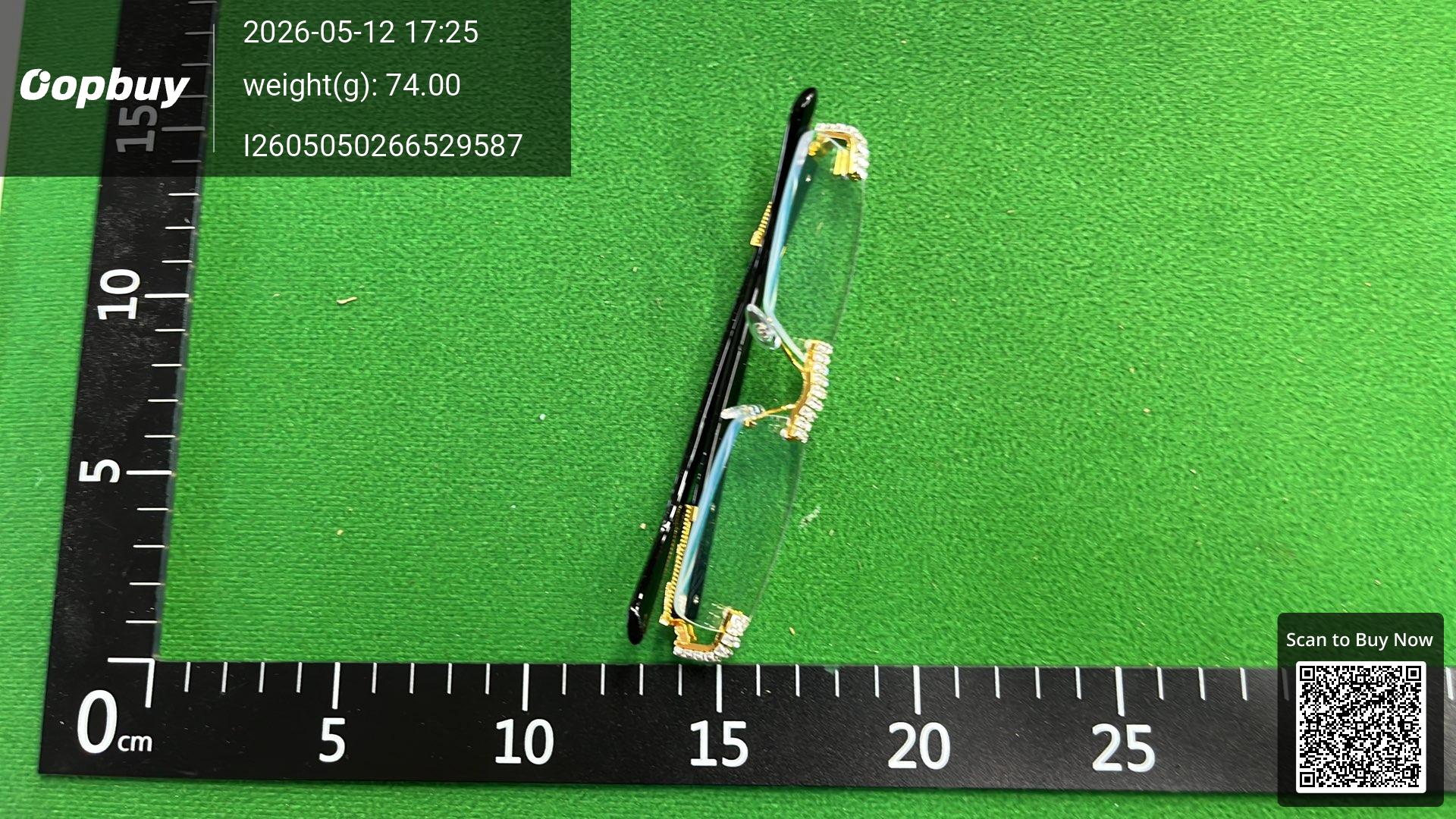 Foto QC 6 de Cartier Panthère Square-Frame Metal Sunglasses Gold Black Clear
