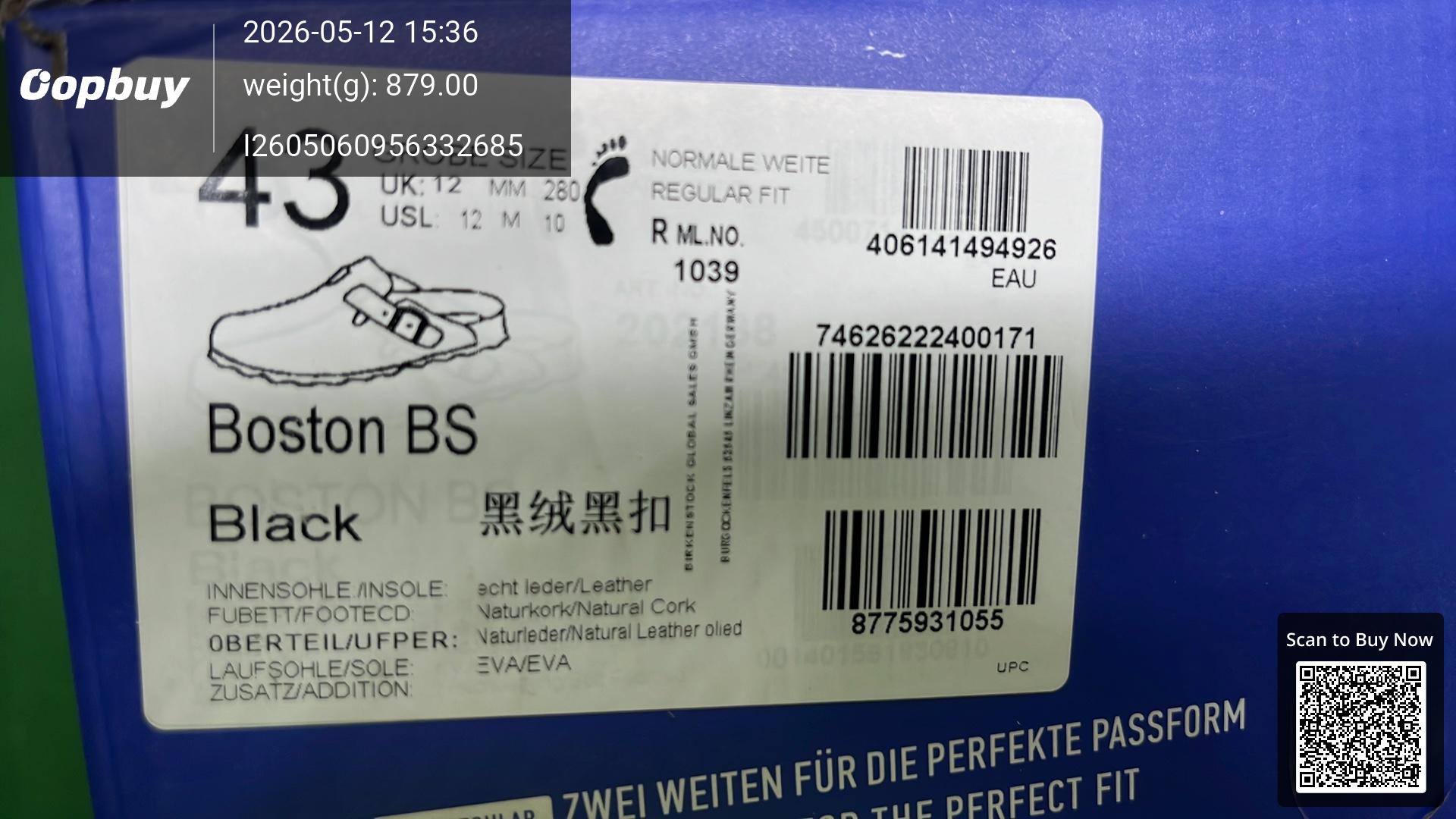 Foto QC 3 de Birkenstock Boston Soft Footbed Black Suede