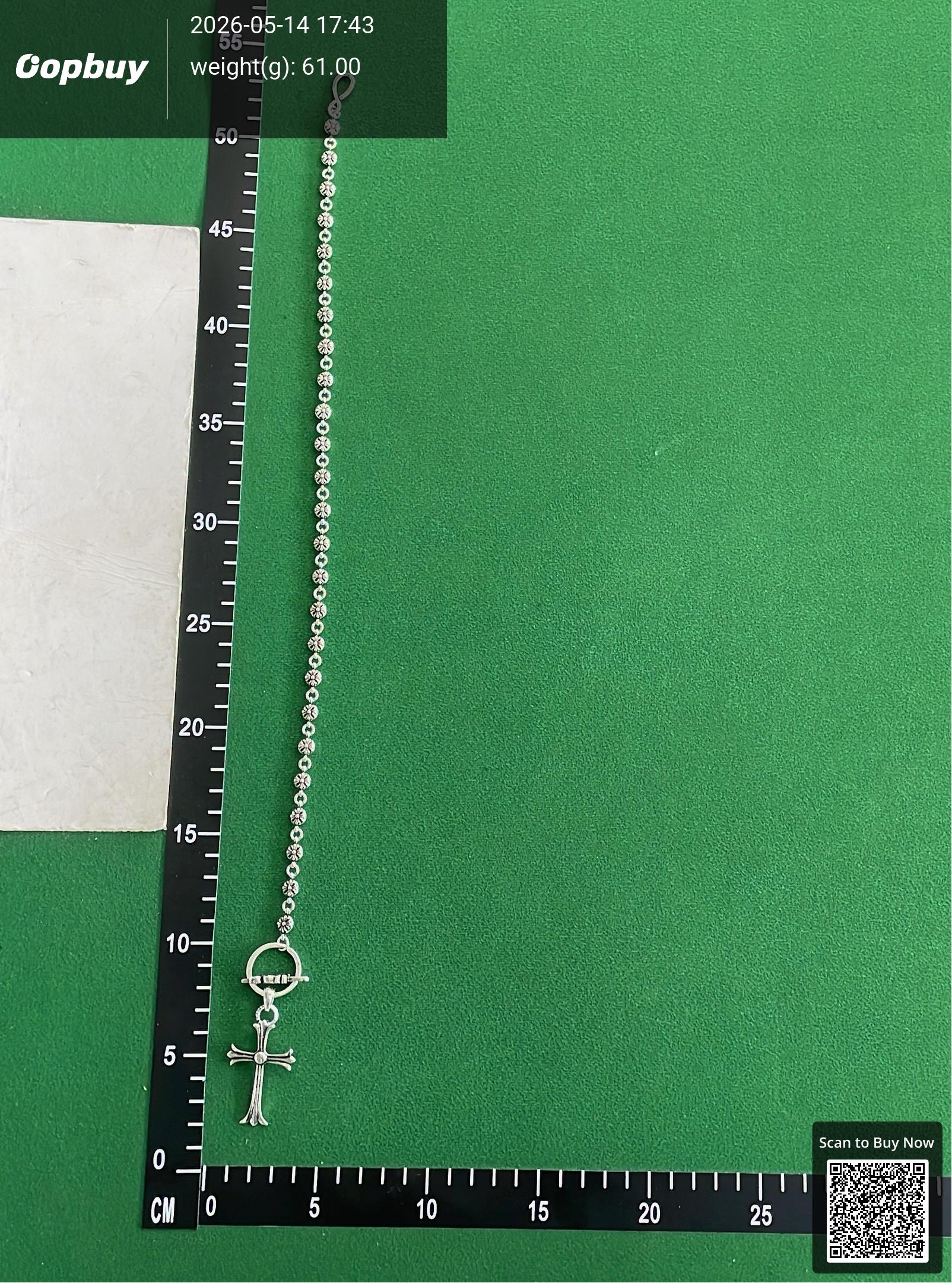 Foto QC 5 de Chrome Hearts Cross Ball Wallet Chain Silver Silver