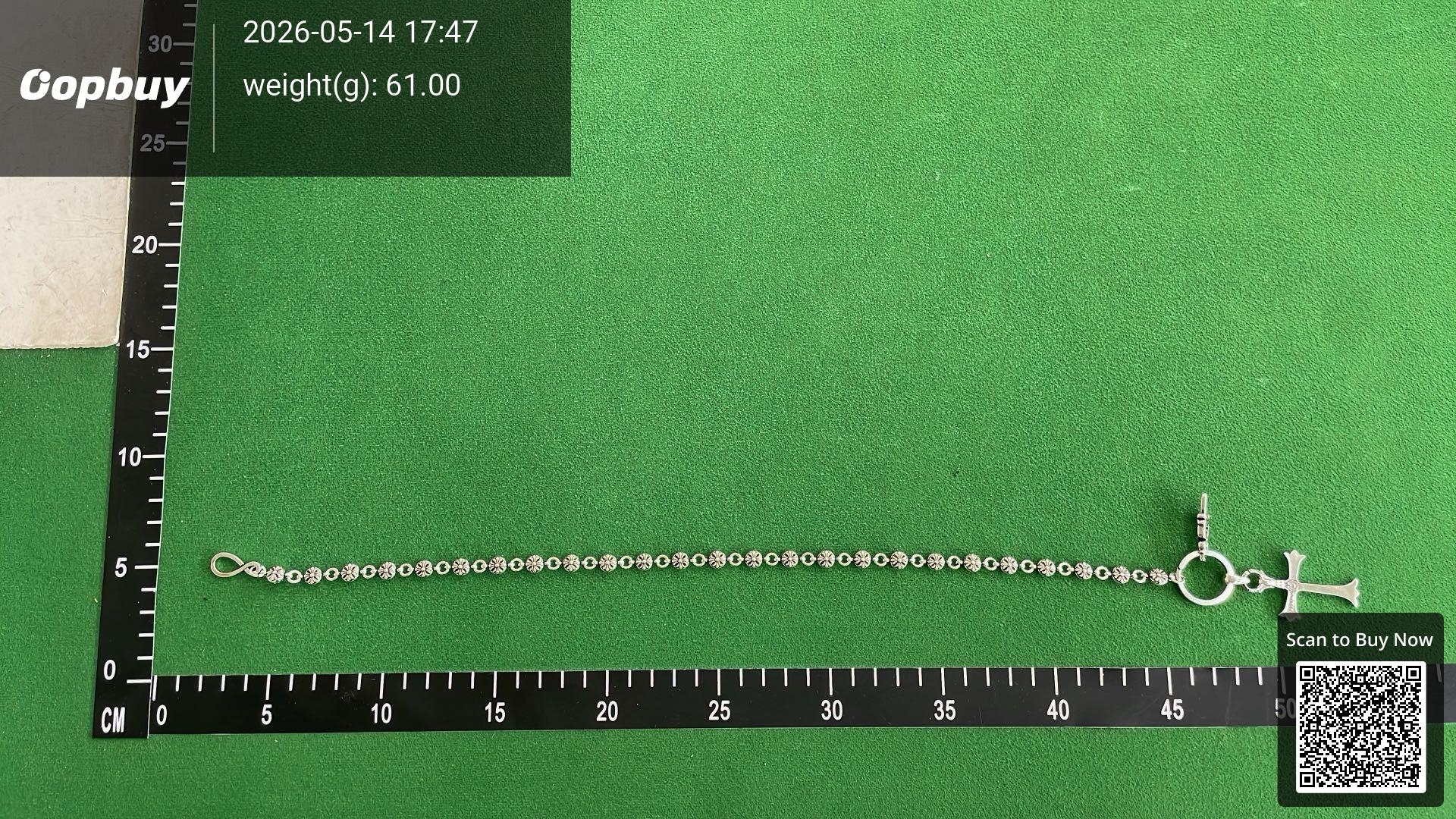 Foto QC 4 de Chrome Hearts Cross Ball Wallet Chain Silver Silver